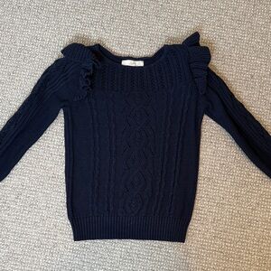 LOFT Navy Cable Knit Sweater